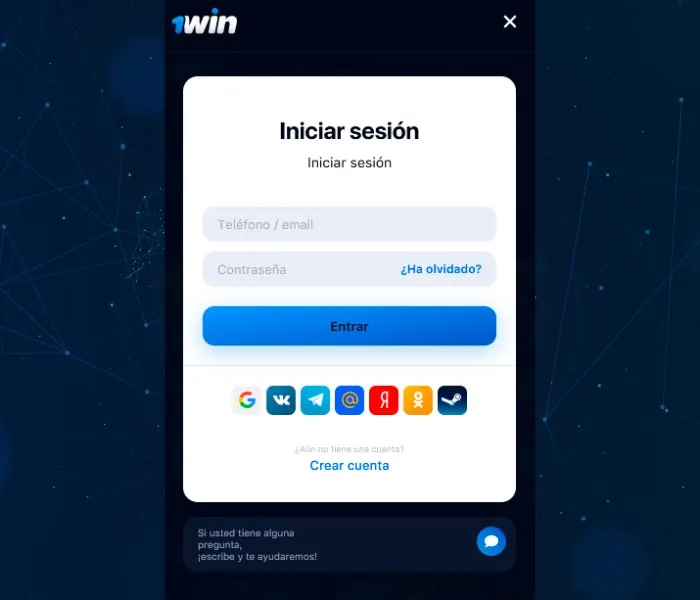 Proceso de apuestas 1win paso 1