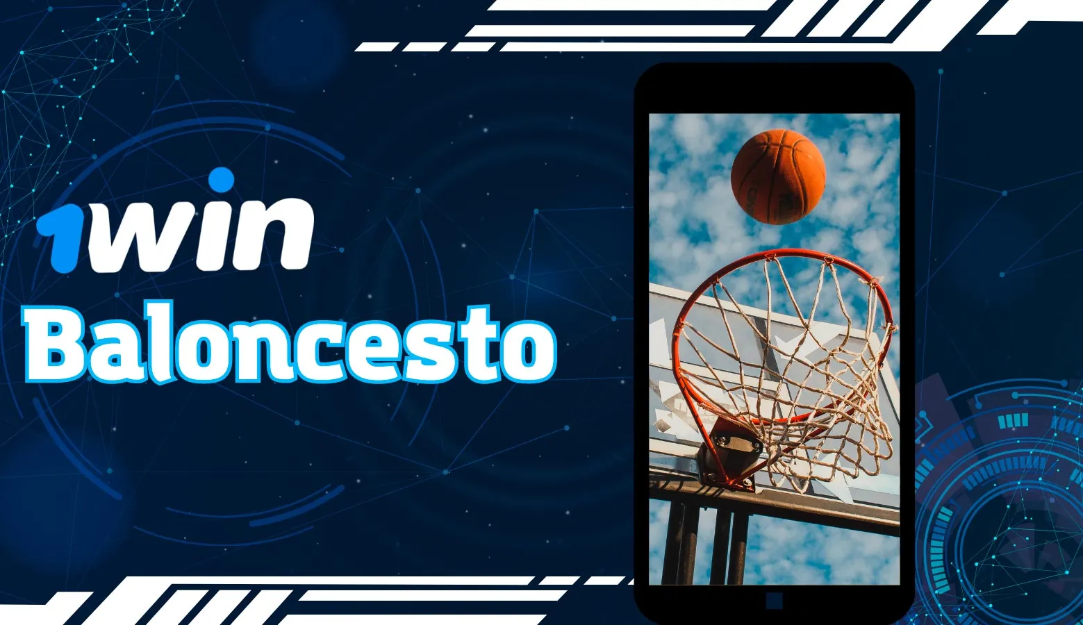 Sección de baloncesto en la aplicación 1win