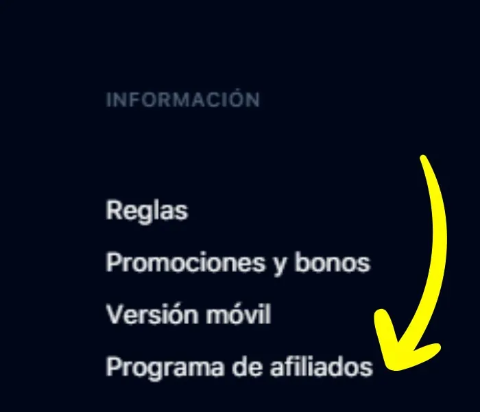 registrarse en el programa de afiliados paso 1