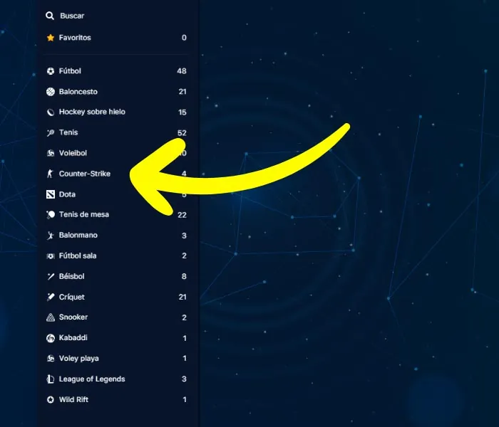 En 1win, elige una disciplina de eSports